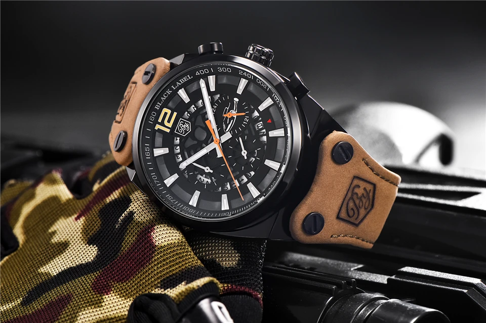 à prova dwaterproof água cronógrafo esporte relógio