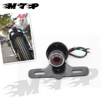 

Motorcycle LED Red Rear Tail Brake Stop Light Lamp License Plate Holder For Harley Cafe Racer Chopper Bobber