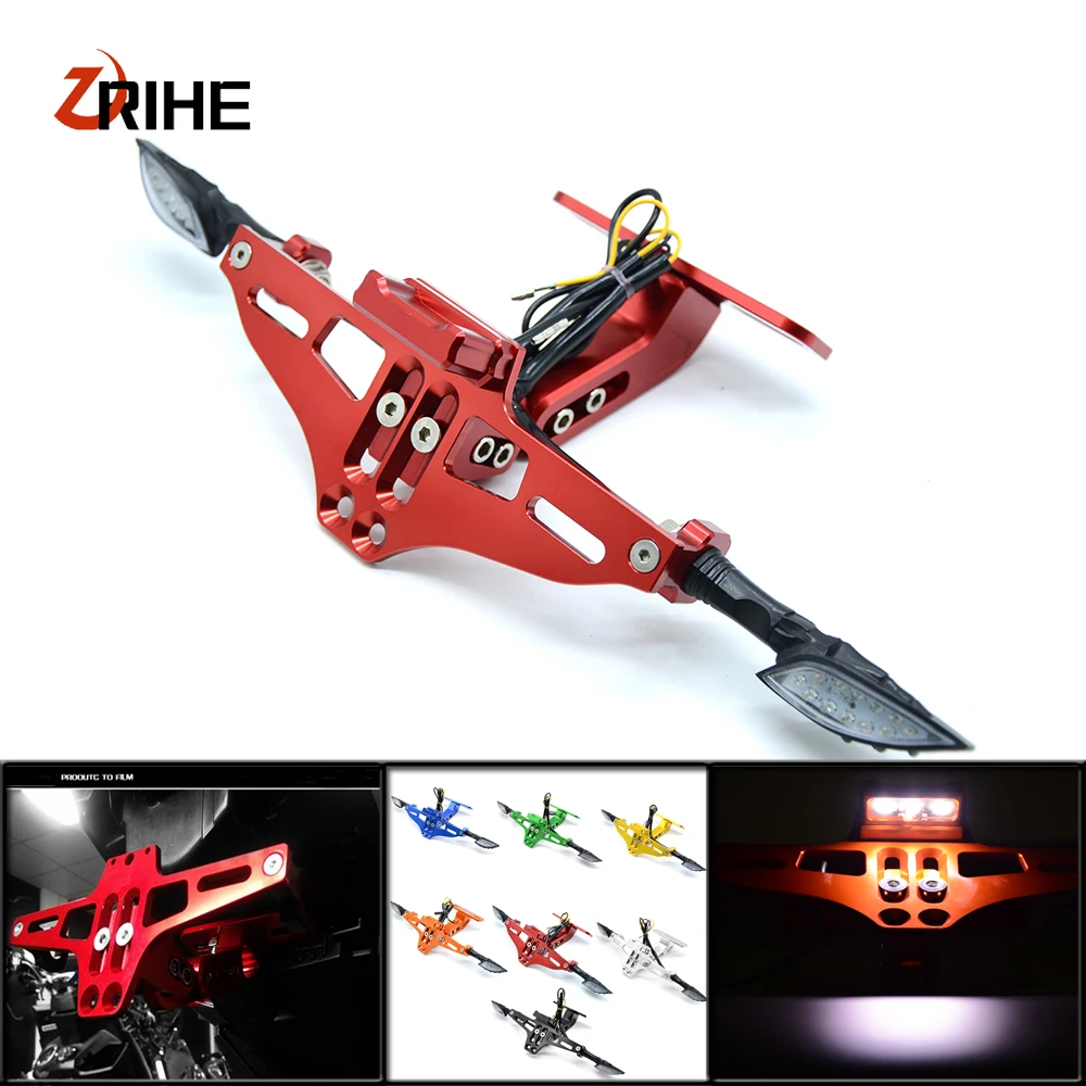 

For Yamaha ybr 125 yzf-r15 XT660 xt660x xt660r xt660z CNC Motorcycle Adjustable Angle License Number Plate Frame Holder Bracket