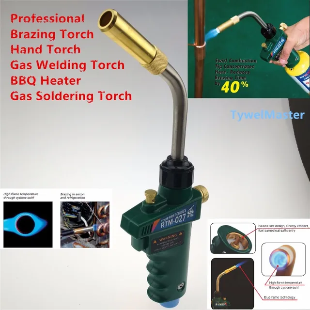 Mapp Gas Brazing Torch with Self Ignition Trigger suit 14.1 16oz MAPP