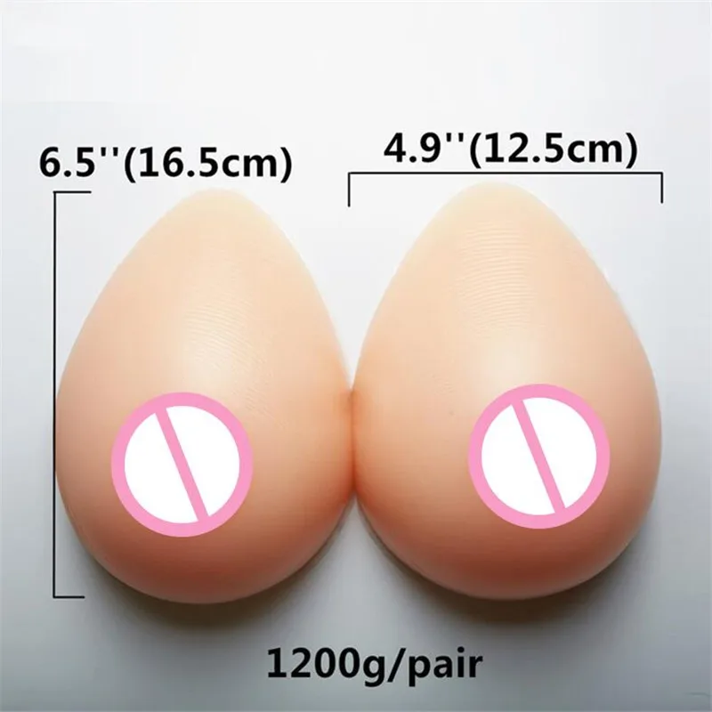 

2020 Hot Sale 1200g Artificial Silicone Breast Forms Mastectomy Prosthesis Enhancer Soft Teardrop Mastectomy Silicon Breasts