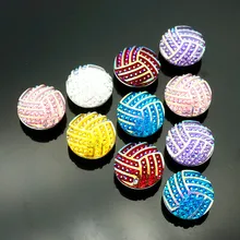 Мода красота 10 шт смешанный круглый резиновый баскетбольный 18 мм застёжка, бусинка застежка браслета ювелирные изделия NS0055