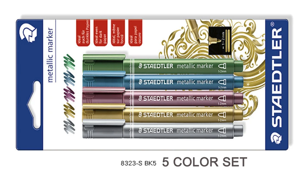 Set of 5 pens 8323-S BK5 Staedtler Metallic Marker Pens 