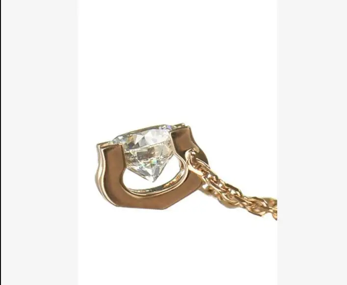 

Custom 10K rose gold pendant with chain and earring all is 8mm each