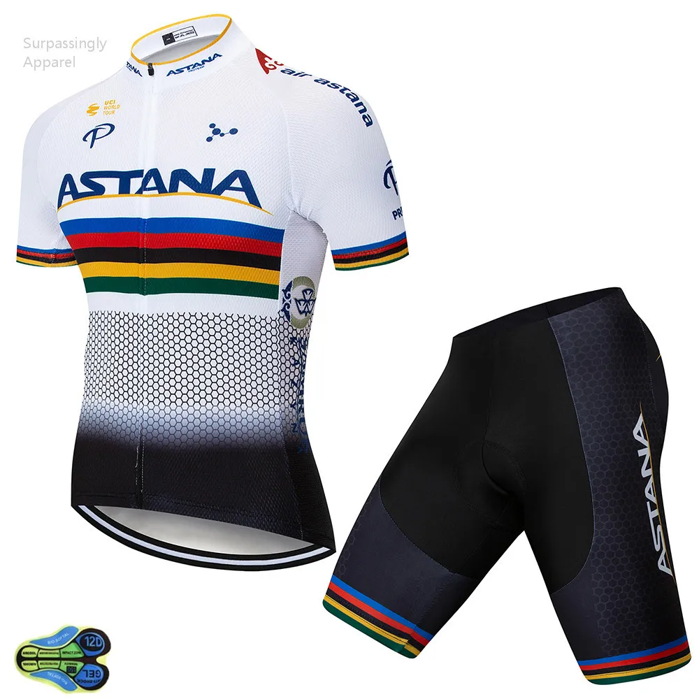Команда UCI Vélo комплекты Астана Ropa Ciclismo мотобайк велосипед велотренажер Костюмы