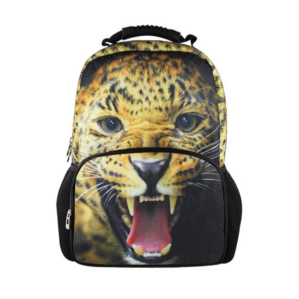 Большая детская леопардовая школьная сумка для подростков, мальчиков и девочек, классная собачка, Лев, школьный рюкзак для детей, модный мужской рюкзак для путешествий - Цвет: 3123A