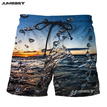 

Jumeast Beautiful Scenery 3D Print Short Pants Mountains Rivers Fire Cloud Sunrise Casual Men Sport Shorts Novelty Board Shorts