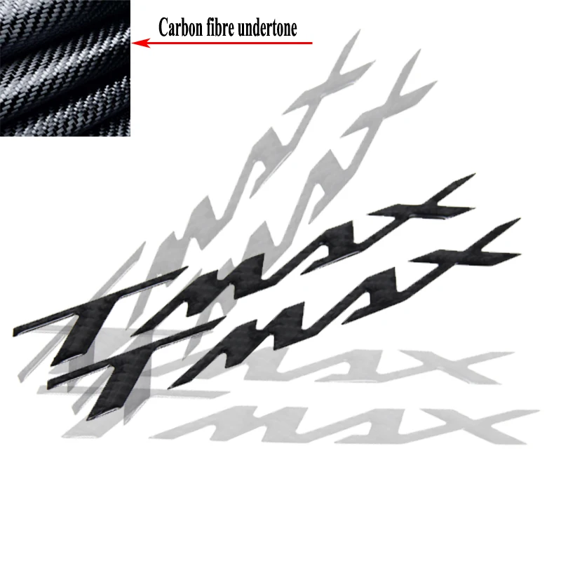 Adesivos de Fibra de Carbono Epóxi para Yamaha Motocicleta Adesivos Marca t Max Tmax 500 530 T-max Par 3d 1 3 Decalques e adesivos