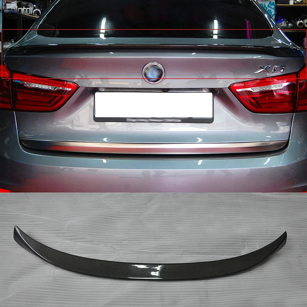 

Splitter for BMW X6 F16 2015- Car Styling Carbon Fiber P Style Rear Trunk Lip Wing Spoiler