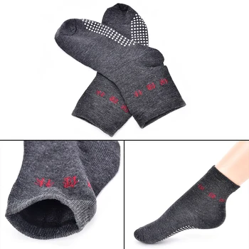 

1 Pairs Socks Tourmaline Automatic Heat Ankle Sock Massage Foot Massager Far Infrared Anti Cold Non-slip Socks
