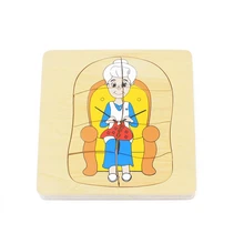 Детские материалы montessori деревянные игрушки-головоломки детские игрушки для малышей жизненного цикла женские рост паззлы Jingsaw дошкольного