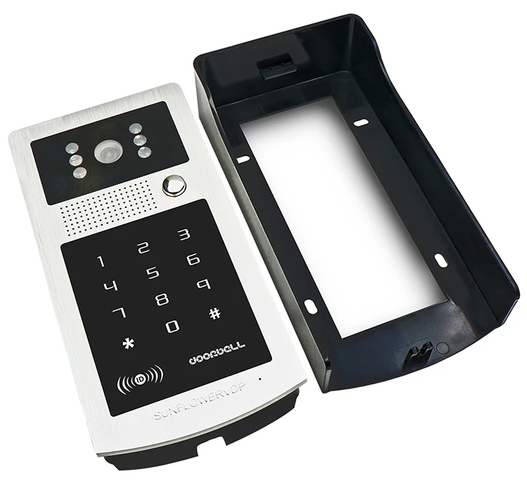 Беспроводной пульт дистанционного управления + видеодомофоны для 2 квартиры Rfid карты дверной звонок наружный ИК-код Клавиатура камера +