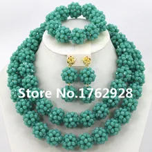 Модный Африканский бисер ювелирный набор нигерийская свадьба леди модные украшения из бисера Набор