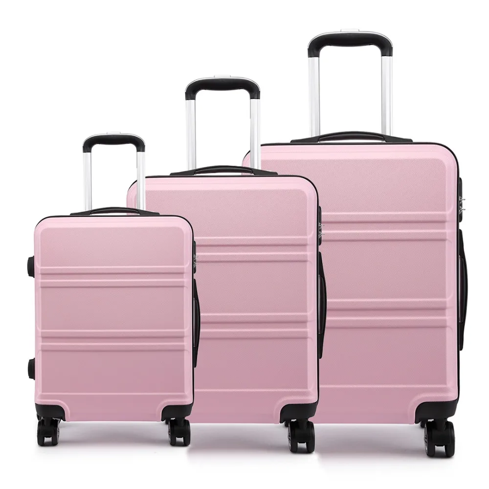 

KONO Rolling Hand Luggage Travel Suitcase Hard Shell ABS Boarding Check In Carry on Trolley Case Bags 20 24 28 Inch Set YD1871L