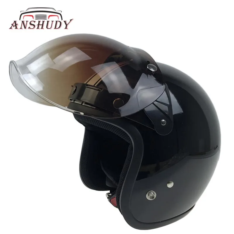 Motorcycle Helmet Flip Up Lens Bubble Visor Face Shield Mask Three