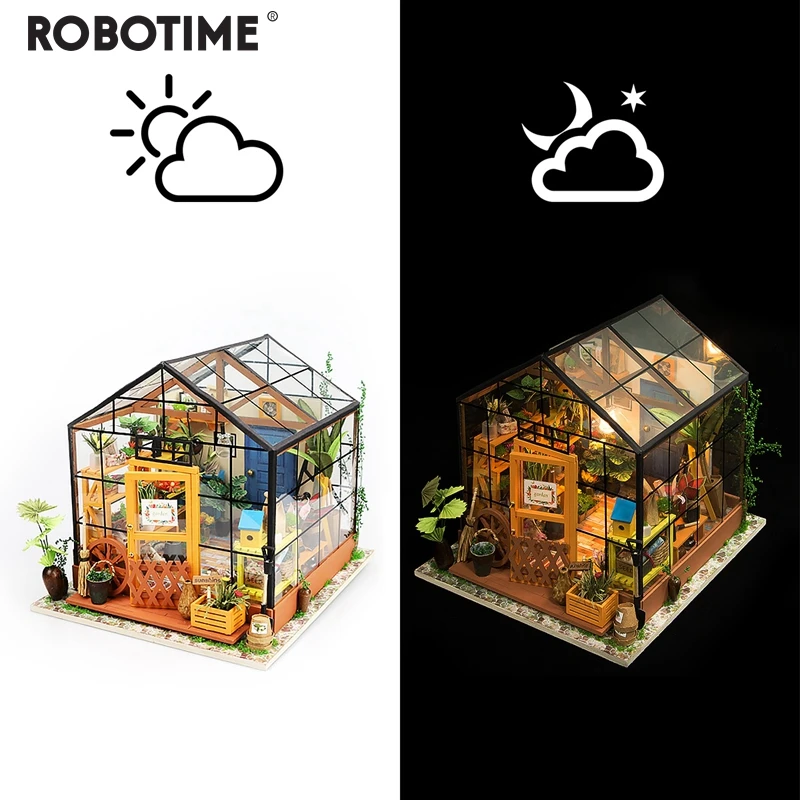 

Robotime Puzzle Doll House DIY and Furniture Model Building Kit Doll Dream House Dollhouse Kit Jooyoo Wooden Book Box jooyoo