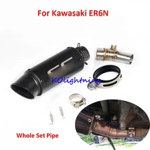 ER6F ER6N Motorcycle Exhaust Muffler Full System Link Pipe for Kawasaki ER-6N ER-6F 2012 2013 2014 2015 2016 цена ER6F ER6N Motorcycle Exhaust Muffler Full System Link Pipe for Kawasaki ER-6N ER-6F 2012 2013 2014 2015 2016 цены онлайн