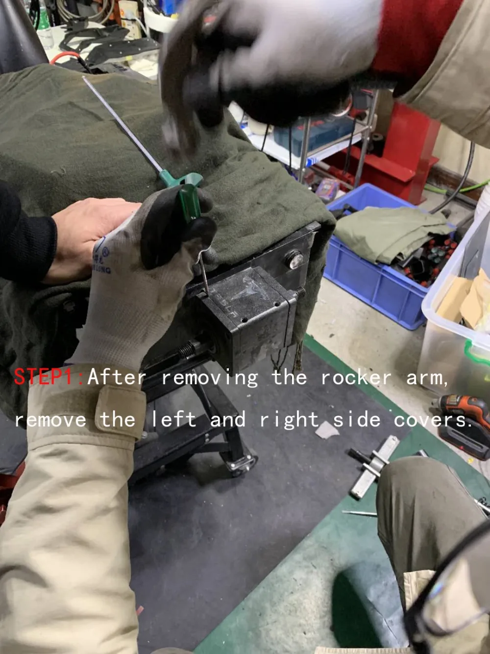 Rear shock absorbing installation step