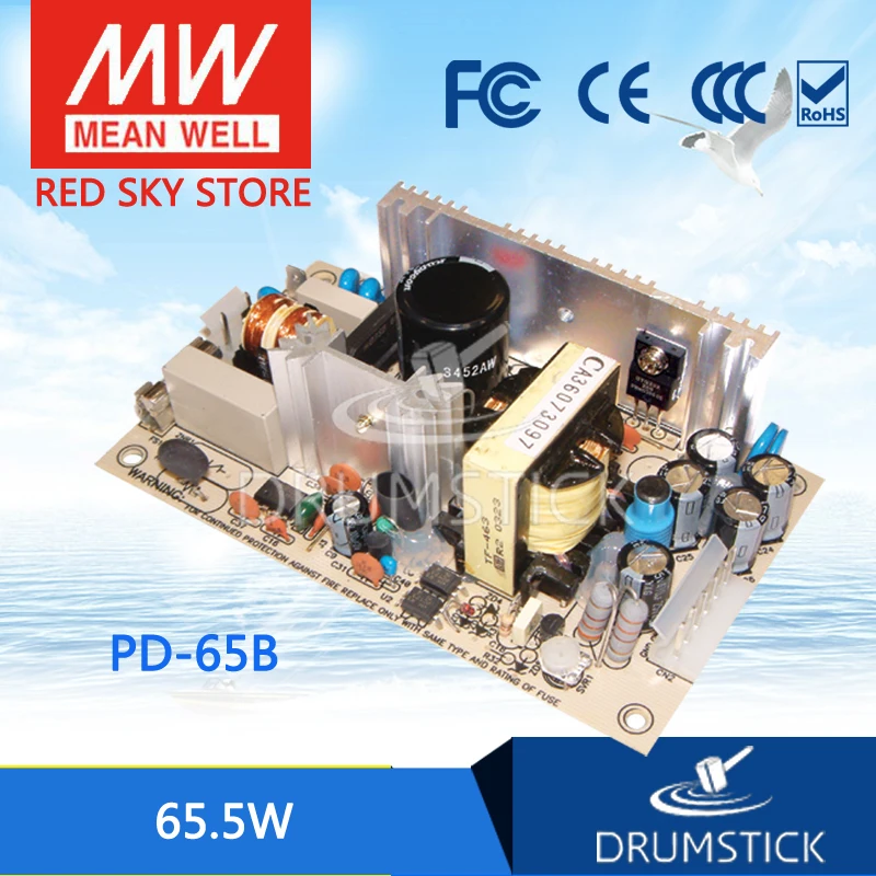 

MEAN WELL PD-65B eanwell PD-65 65.5W Dual Output Switching Power Supply