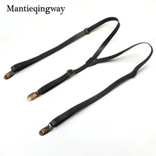 Mantieqingway бренд подтяжки для женщин 110 см длина 1,4 ширина для мужчин модные свадебные черная рубашка подтяжки неэластичный пояс