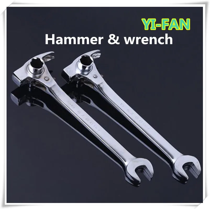 YOFE CRV material socket wrench 19mm dual-use open horn hammer ratchet multifunctional spanner Alicate multifuncoes | Инструменты