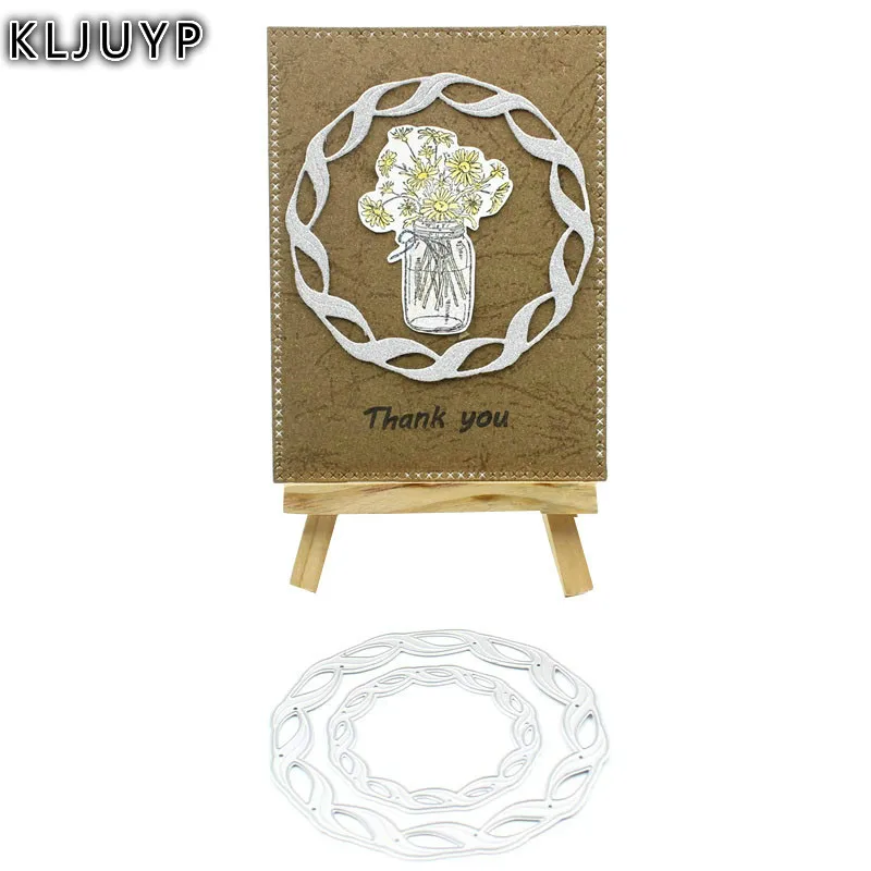 

KLJUYP Wreath Metal Cutting Dies Stencils for DIY Scrapbooking/photo album Decorative Embossing DIY Paper Cards