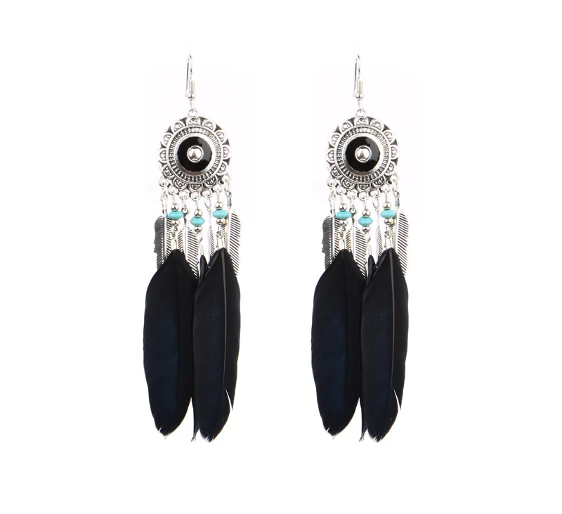Feather Leaf Tassel earrings (5)