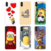 Dessin animé méprisable moi jaune Minions doux Silicone TPU étui pour huawei Honor 8 8C 8X9 10 7A 7C Mate 10 20 Lite Pro P Smart Plus(China)