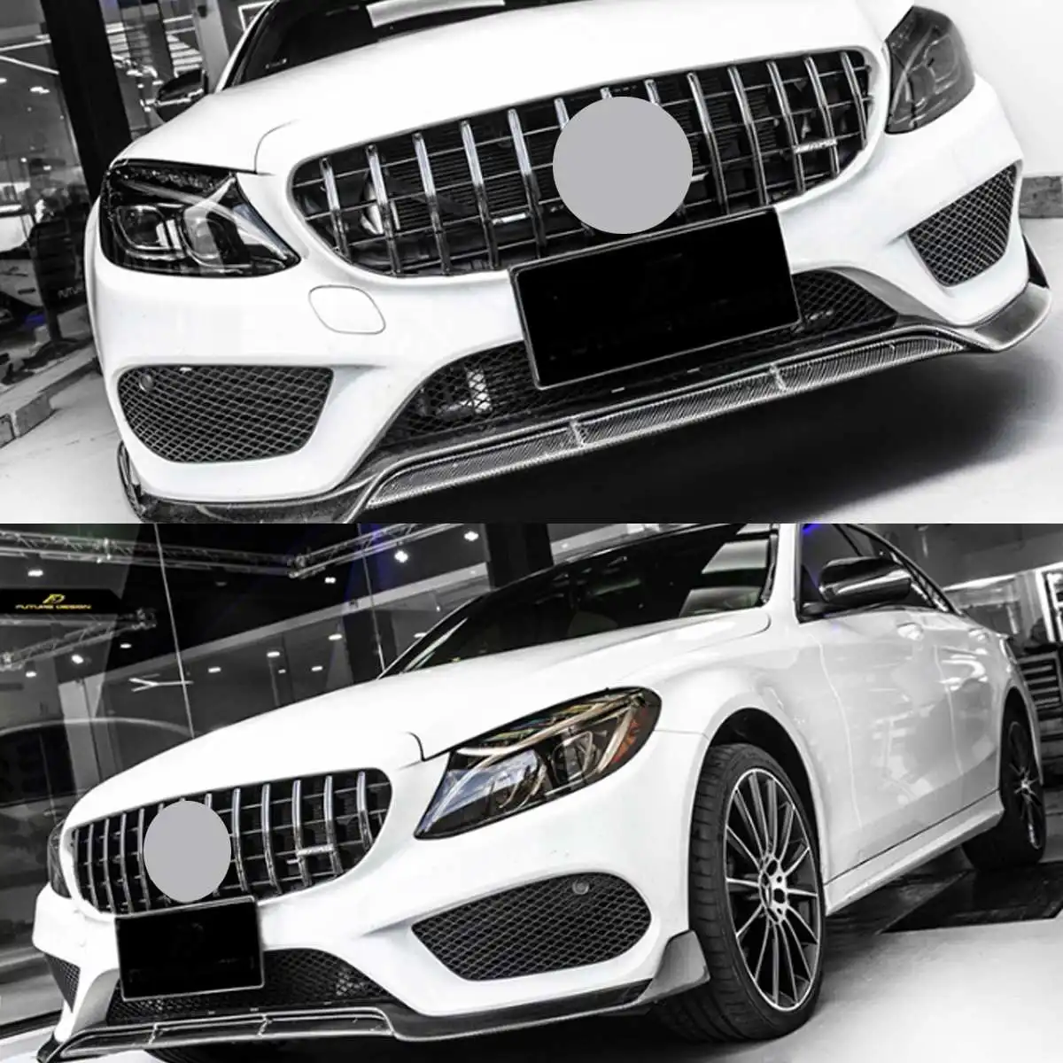 W205 GTR GT R Стиль автомобиля Передняя решетка решетки черный/хром серебро для Mercedes для Benz W205 C200 C250 C300 C350- 2Dr/4Dr