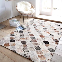 Ковер ручной работы из натуральной воловьей кожи для гостиной, роскошный ковер из воловьей кожи в стиле пэчворк, большой размер, декоративный ковер для офиса