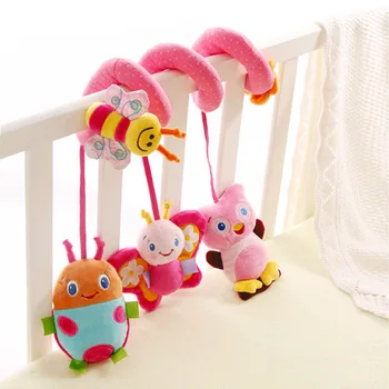 

New Baby Plush Bed Winding Toys with Music Hanging Bell Educational Toddler Toy Dolls For Children