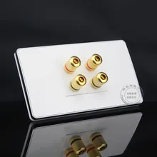 120MM 2 Speaker 4 Binding Post Surround Home Theater Speaker Wall Face Plate Faceplate