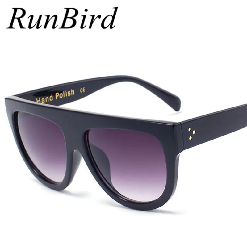 RunBird Модные солнцезащитные очки для женщин кошачий глаз известный бренд