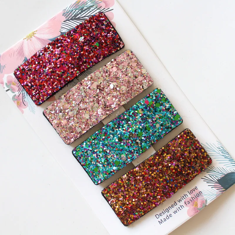 

Resale 3pcs/set Cute Square Modish Girls Hair Clip Synthetic Leather Glitter Felt Hairpins Kid Simple Hair Clips Handmade Girl