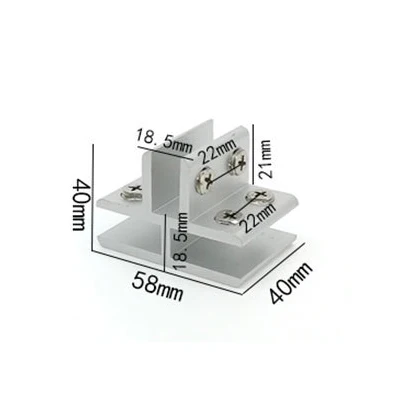 Мебель для Стекло 90-180 градусов зажим, стекло шкаф М крест фиксированный крепежный хомут разъем свободное отверстие 4 шт./лот - Цвет: GLD-2007
