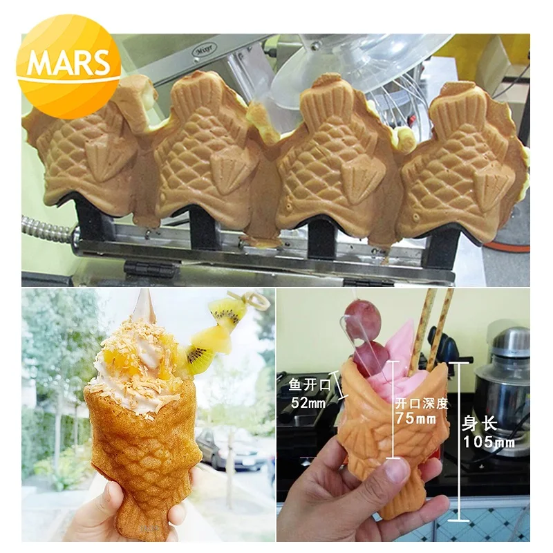 Корейские уличные Еда электрическая для печенья тайяки мороженицы 220V 110V рыба с