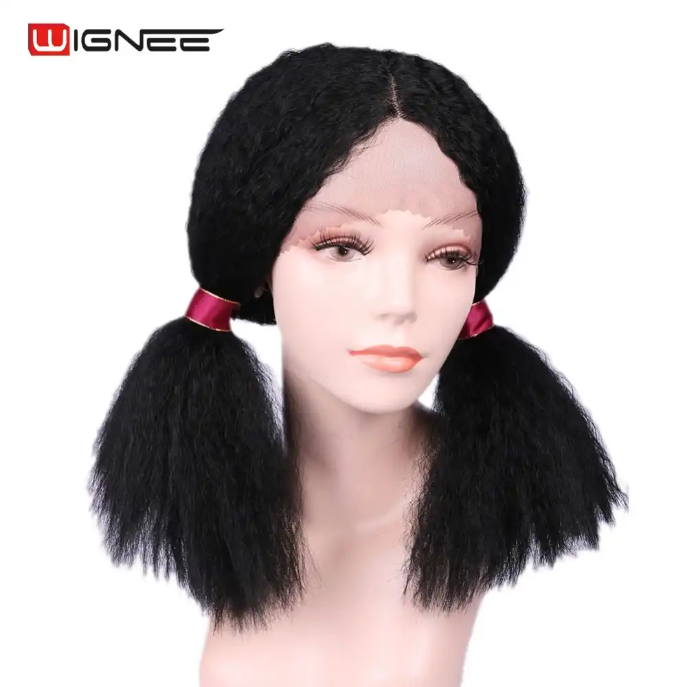 Wignee Sinteticheskie Pariki Dlya Zhenshin Afro Kudryavye Korotkie Volosy Vysokoj Plotnosti Termostojkie Pariki Dlya Afro Ameriki Aliexpress