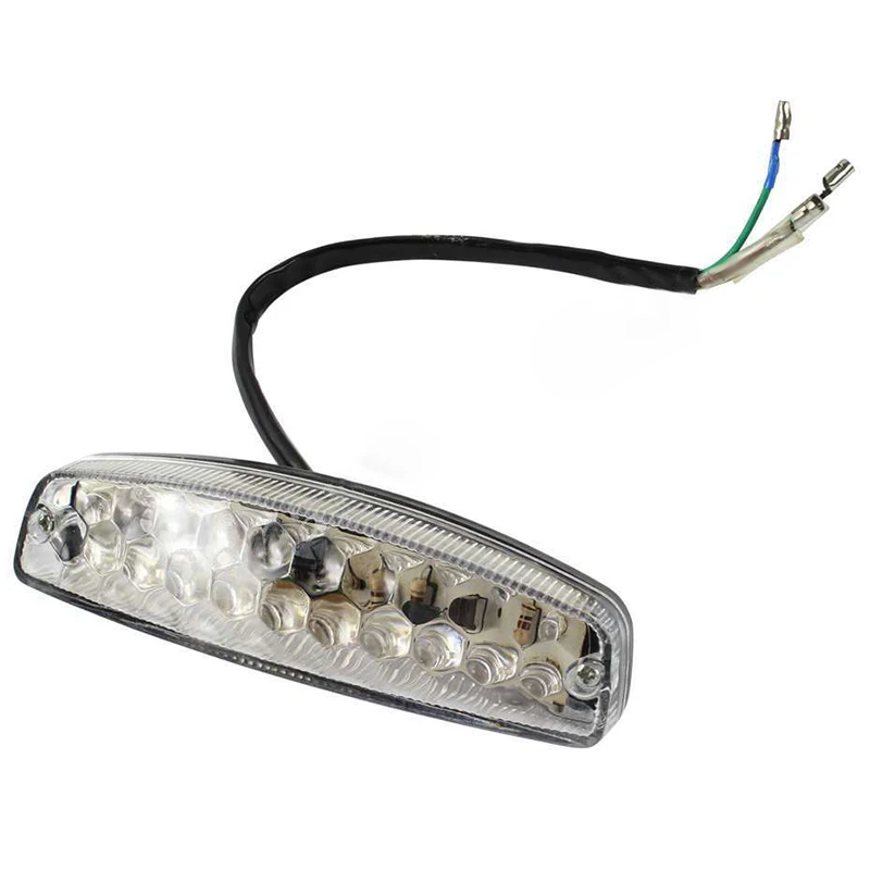 1pcs Universal 12V Motorcycle ATV Dirt Bike LED Tail Stop Brake Running Light Clear