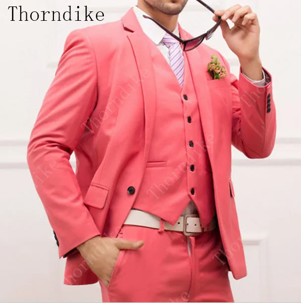 Thorndike, мужской свадебный костюм,, элегантный, 3 предмета, свадебное платье, темно-зеленый, курительная одежда, пиджак, брюки, жилет, мужской тонкий костюм