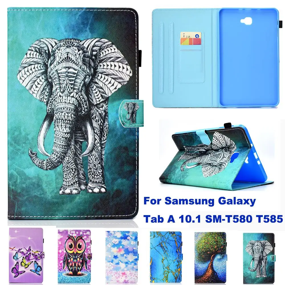 Чехол для Samsung Galaxy Tab A A6 10 1 &quot2016 SM-T580 T585 T585N чехол смарт-чехол Funda из искусственной