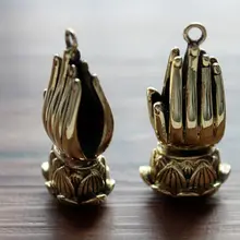 Латунный Лотос Будда брелок в виде руки молния голова телефон кулон ожерелье