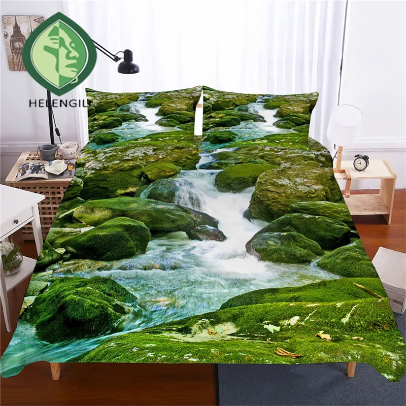 

HELENGILI 3D Bedding Set Forest Dreamland Print Duvet Cover Set Bedclothes with Pillowcase Bed Set Home Textiles #MJSL-82