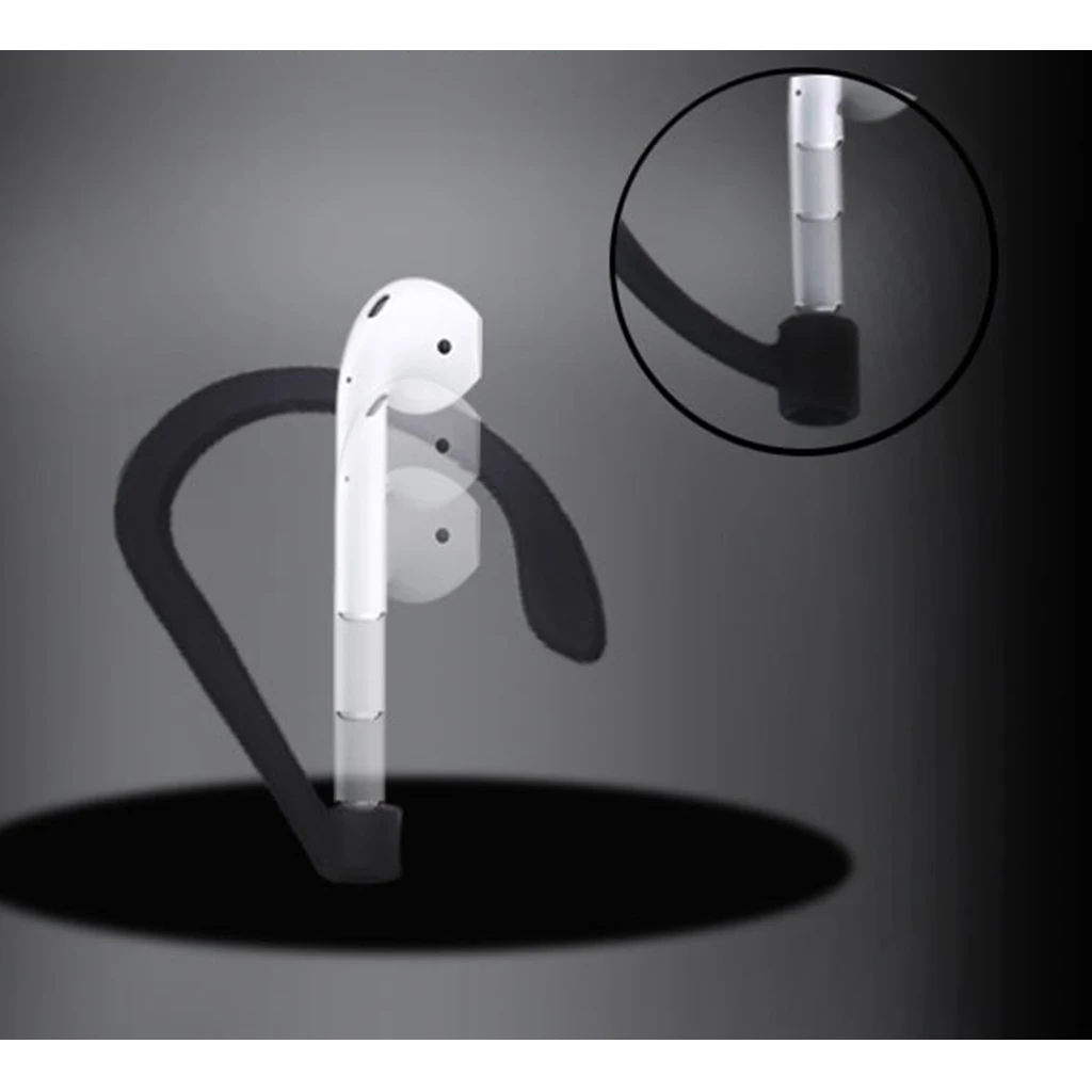 1 Pair Silicone Sports Earphone Anti-lost Ear Hook Holder for Apple AirPods iPhone 7 8 X Earpods Strap