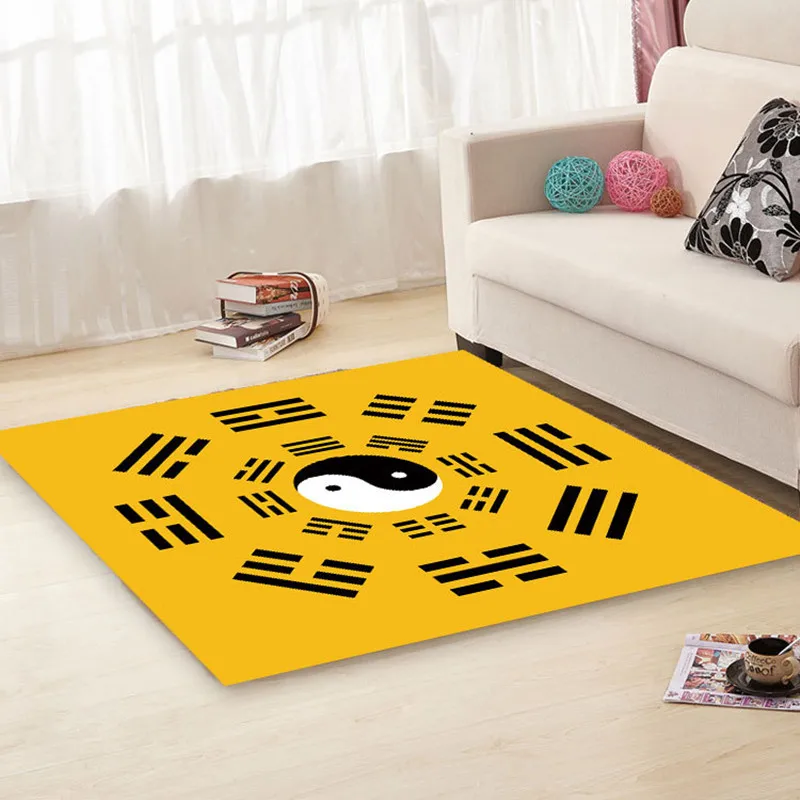 TaiChi gossip printed carpets Living room study square Taoism blanket