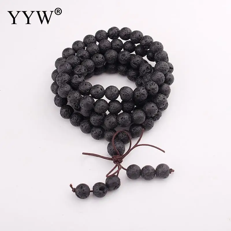 

Lava Bracelet fashion jewelry & Unisex black 6mm 8mm 10mm Sold By Strand