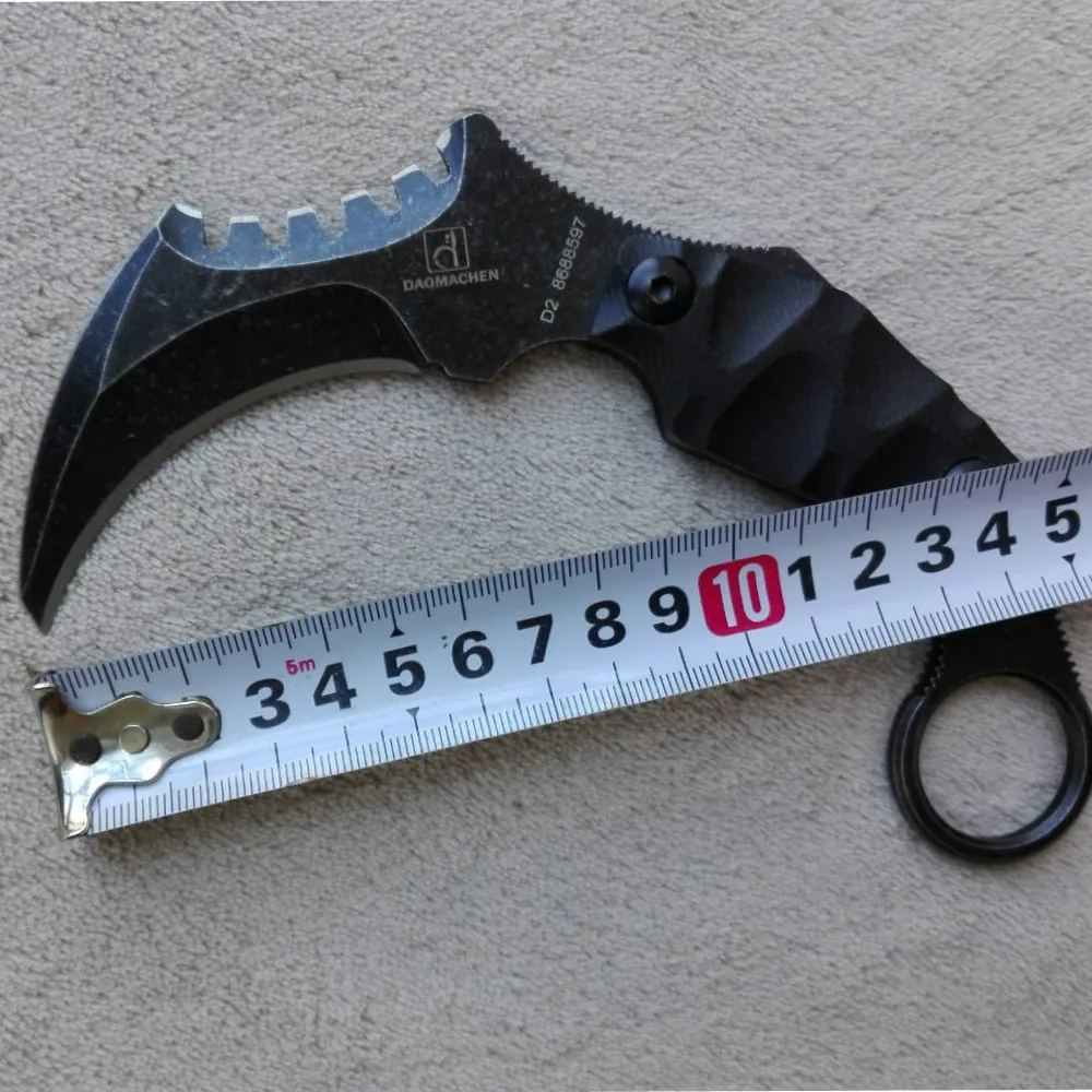 Тактический нож Karambit для кемпинга, выживания, охотничьи ножи, многофункциональные инструменты D2 лезвия, охотничьи ножи в подарок