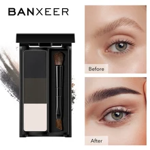 BANXEER, 3 цвета, палитра пудры для бровей, набор для макияжа бровей и бровей с высоким носом, водостойкая, стойкая, для бровей