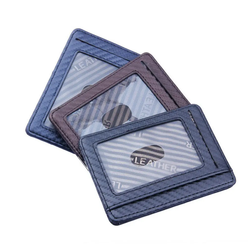 IKSYBOB Лидер продаж тонкий карбоновый кошелек держатель для карт чехол Карманный кожаный RFID блок держатель для денег мужской зажим для карт кошелек