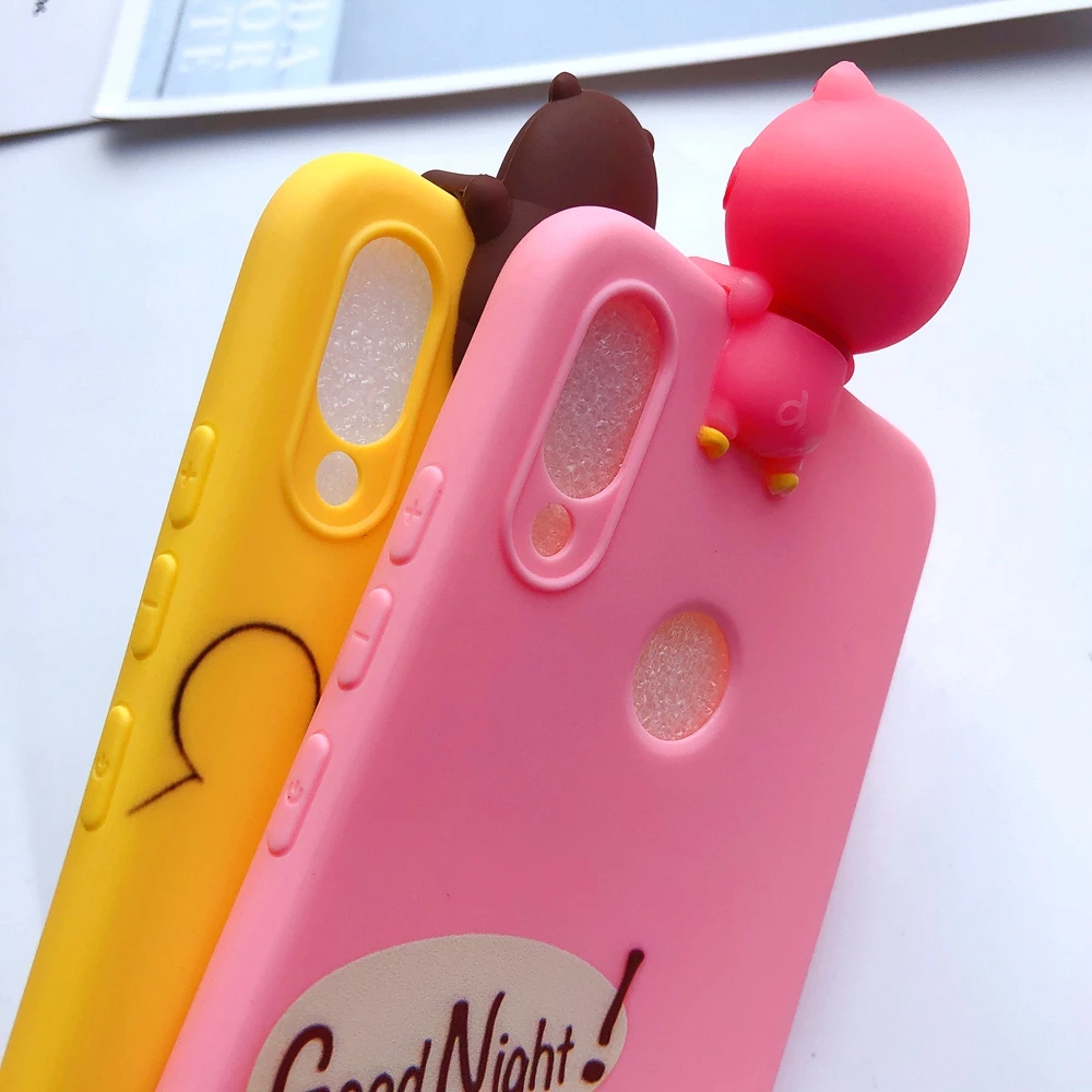 Чехол Red mi 7 Funda Xiao mi Red mi Note 6 7 Pro Чехол Red mi GO 3D Kawaii Bear силиконовый чехол для etui Xiaomi mi A2 Lite чехол для телефона