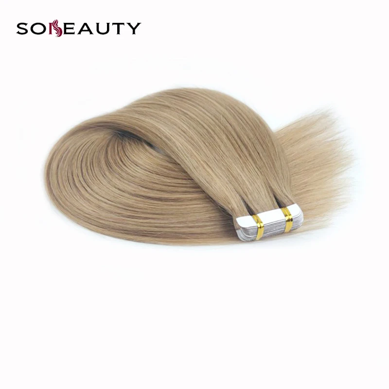 

Sobeauty Tape in Human Hair Extensions 18" 20" 22" 20PCS/Set Tape Hair Extension PU Brazilian Hair Remy Human Hair Skin Weft